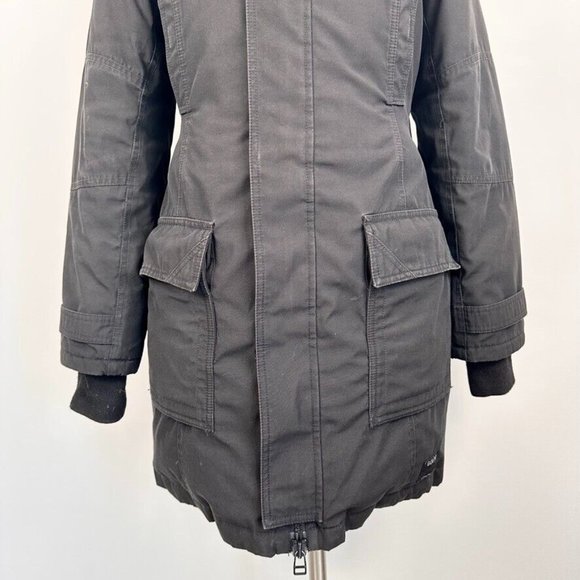 Aritzia Tna Womens Bancroft Parka Winter Coat Black Size M Warmest Goose Down - Picture 4 of 16